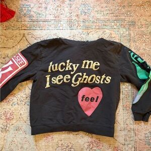 Black Graphic Sweatshirt with Colorful Print